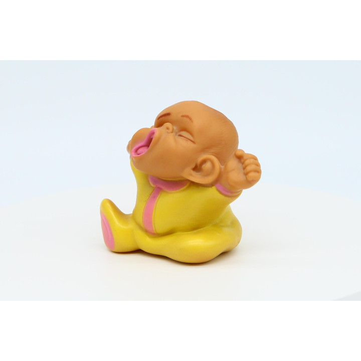 Figura Pere Bebé Bocejando - Borracha Vintage Anos 70-80
