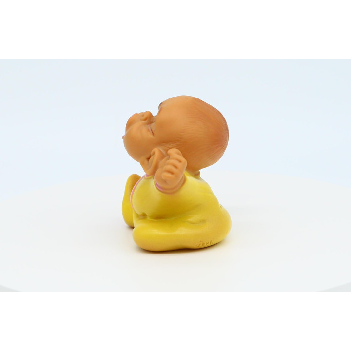Vintage Pere Gummifigur Gähnendes Baby - 70er/80er Jahre