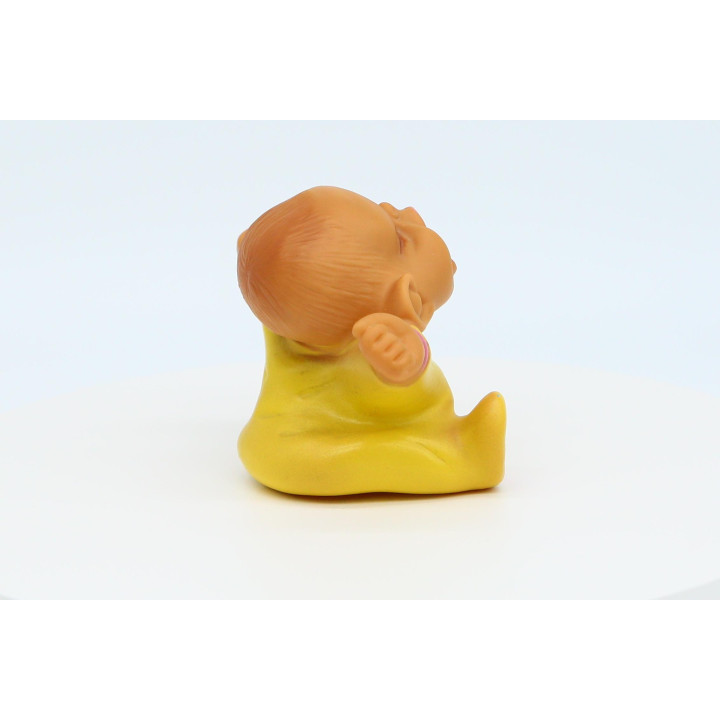 Figura Pere Bebé Bocejando - Borracha Vintage Anos 70-80