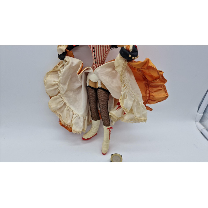 Vintage 1960s Handmade Can-can Dancer Doll