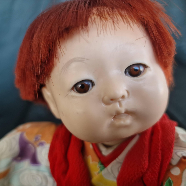 Muñeca Japonesa Haibai Años 50 - Bebé Gateando Periodo Shōwa