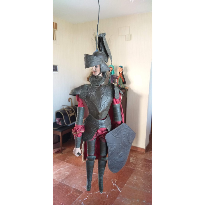 Sizilianische Pupi-Marionette Ritter 75cm, 1950er