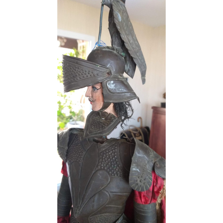 Siciliaanse Pupi Marionette Ridder 75cm, Jaren 50