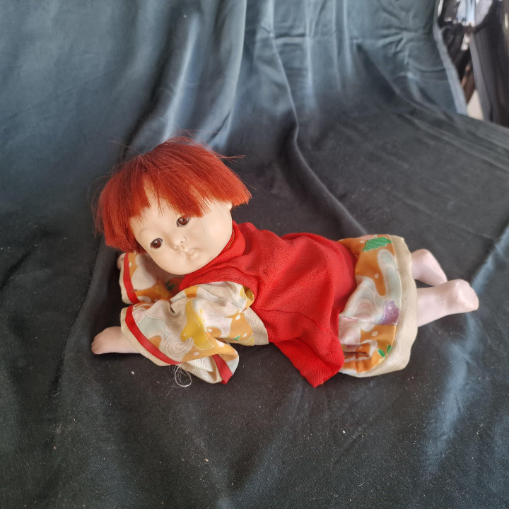 Poupée Japonaise Haibai 1950 - Bébé Rampant Période Shōwa
