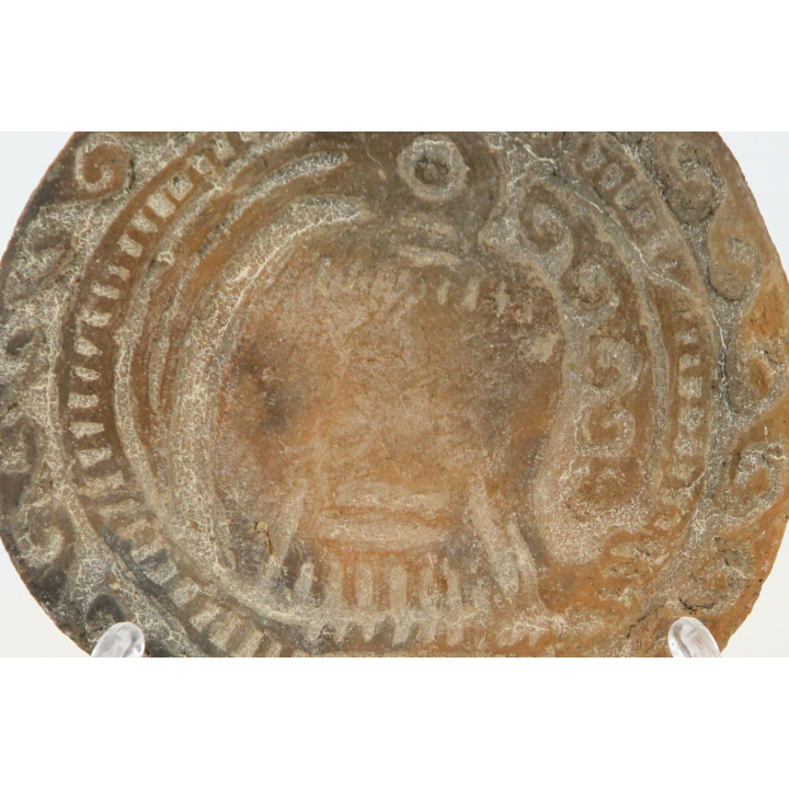 Pre-Columbian Ceramic Seal Replica - Aztec & Maya Style