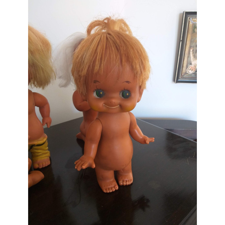 Набор из 6 японских кукол Big Eye 1970-х годов — Kitsch Vintage
