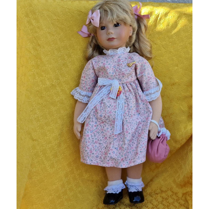 Muñeca Steiff Goldilocks 1992 - Colección Knopf im Ohr 56cm