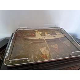 Vintage inklapbaar beddienblad jaren 60 - Nautisch