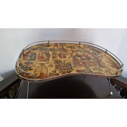 Plateau de Lit Vintage Années 60 Mid Century | Forme Haricot
