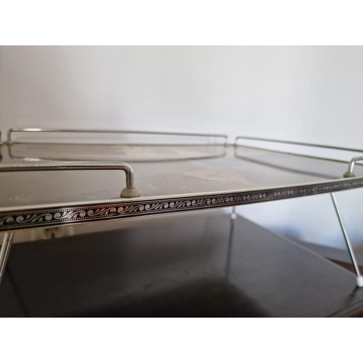 Mid-Century Modern Folding Bed Tray - 1960s Nautical