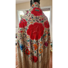 Mantón de Manila Original Época Isabelina - Século XIX