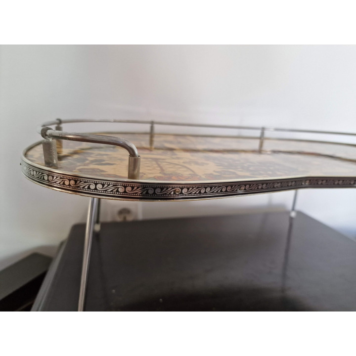 Vintage 1960s Kidney-Shaped Bed Tray | Mid Century Modern