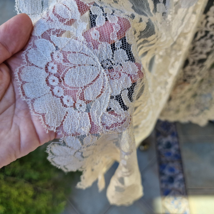 Mantilla Spagnola Vintage Anni '50, 100x260 cm