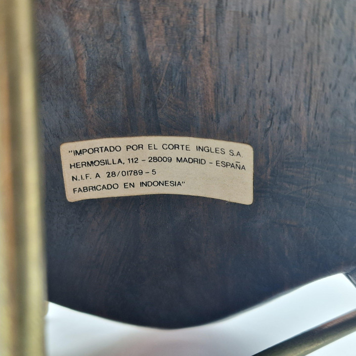 Sculpture Tête Vintage en Bois Indonésie El Corte Inglés