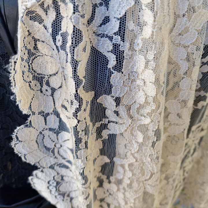 Vintage Spanische Mantilla (1950er), 100x260 cm