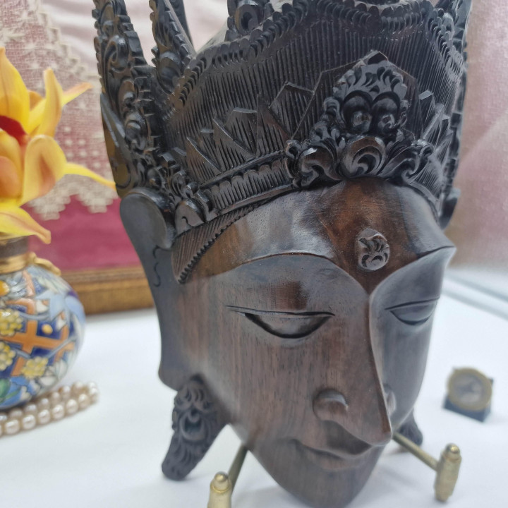 インドネシア製ヴィンテージ木彫りヘッド像 エル・コルテ・イングレス