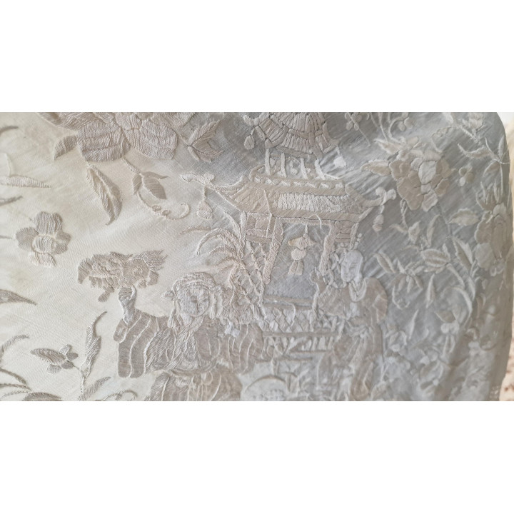 Antique 19th Century Manila Shawl - Isabelino Era