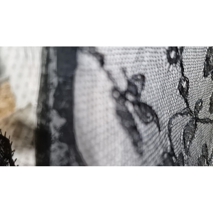 Vintage Spanische Seidenmantilla | Handgefertigte Spitze