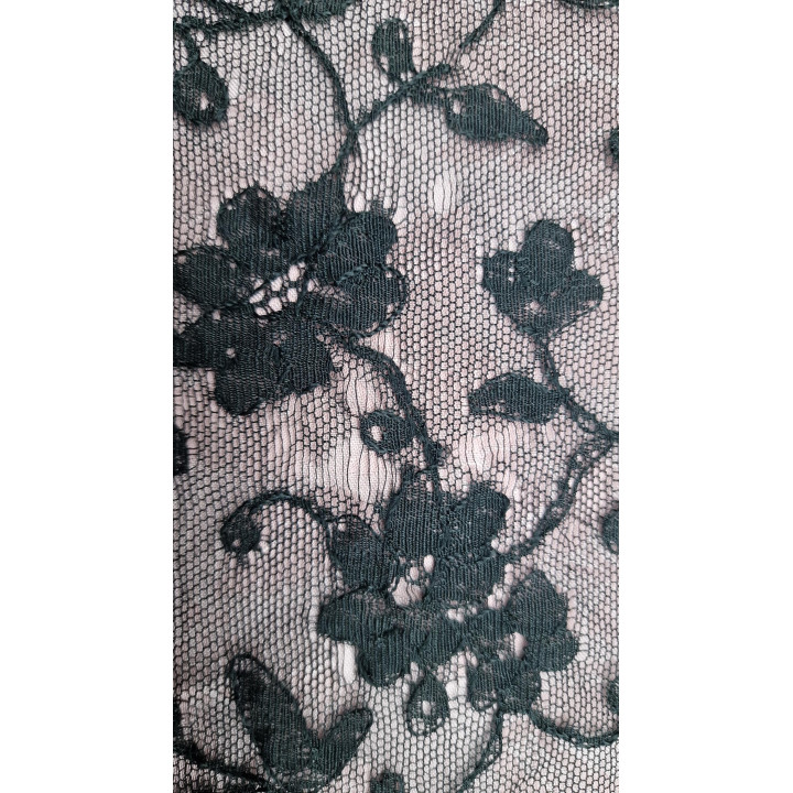 Mantille Espagnole Vintage en Soie Noire 70x210cm
