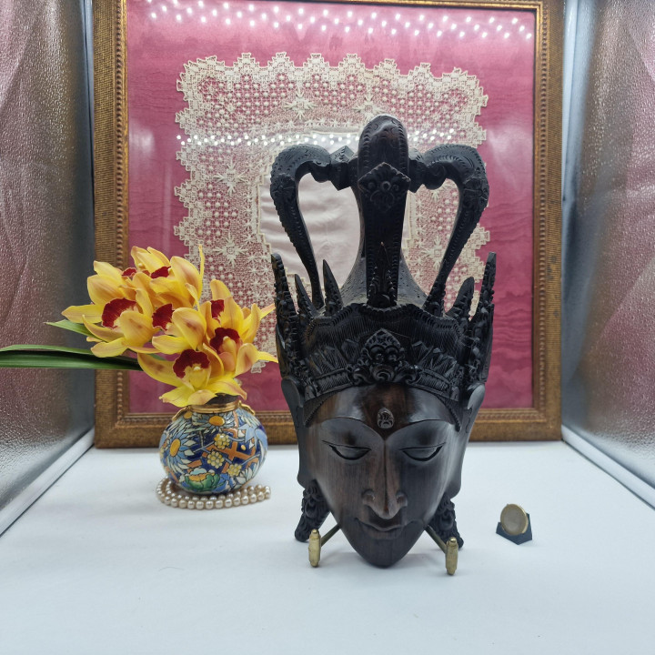 Scultura Testa Vintage Legno Indonesia El Corte Inglés
