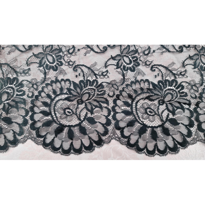 Mantille Espagnole Vintage Années 60 - Dentelle Noire 260x135 cm