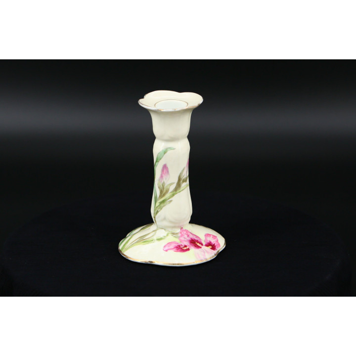 Alfred Lanternier Limoges Porseleinen Kandelaar 1920