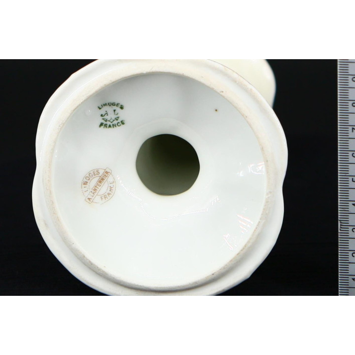 Świecznik z porcelany Limoges Alfred Lanternier lata 20.
