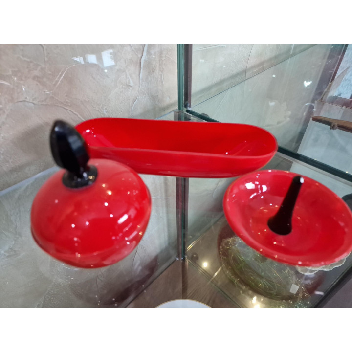 Conjunto Loetz Tango Glass Michael Powolny (3 pcs)