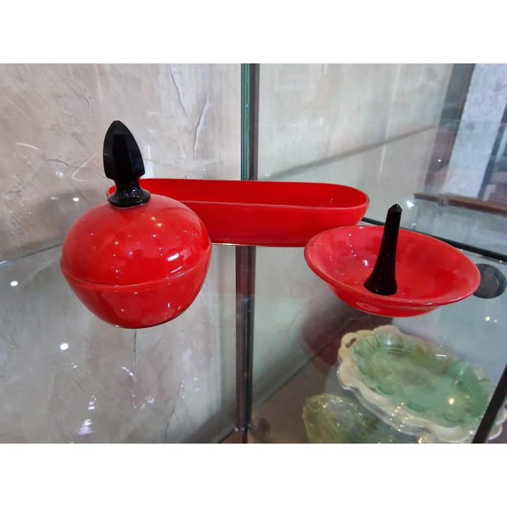 Conjunto Loetz Tango Glass Michael Powolny (3 pcs)