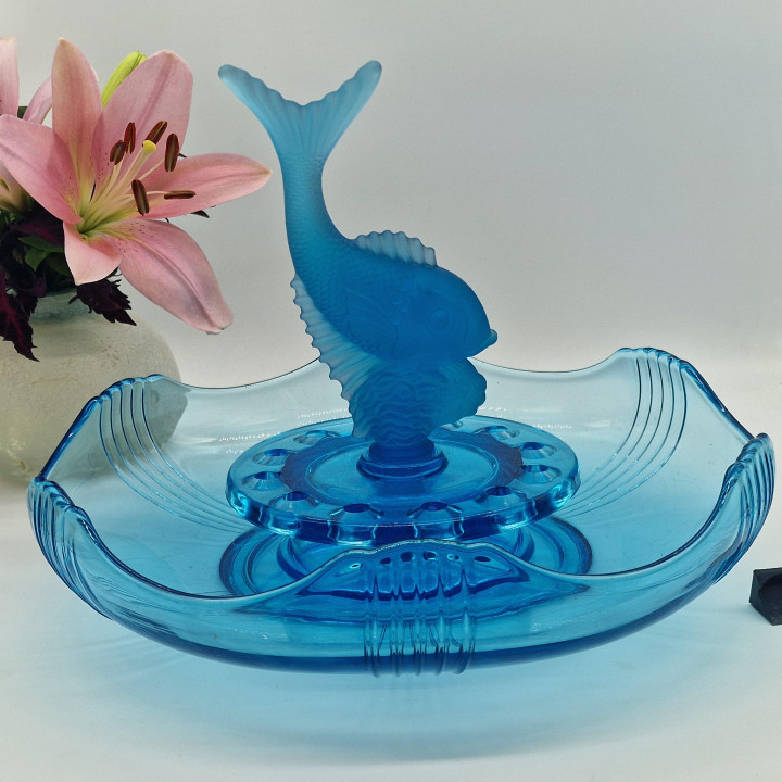 Środek Stołu Art Déco Walther & Söhne "Fisch" (lata 30.)