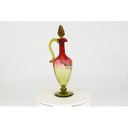 Karafka Art Nouveau Szkło Dmuchane ok. 1900