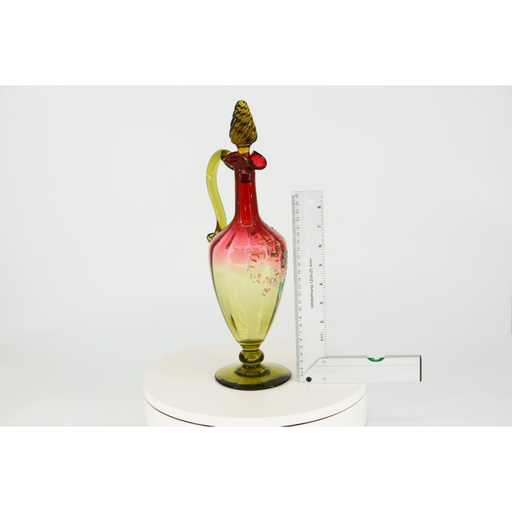 Carafe Art Nouveau en Verre Soufflé vers 1900