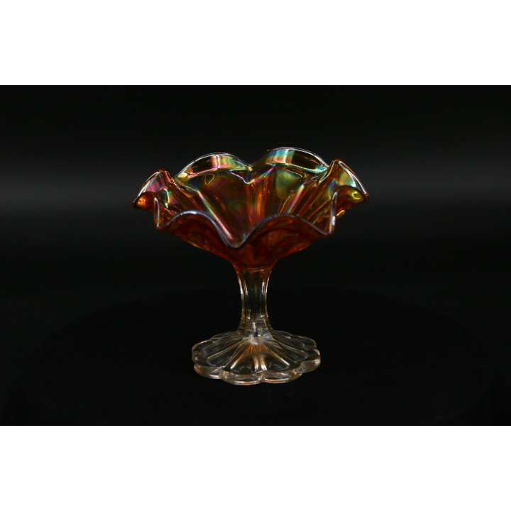 Coupe à Bonbons en Verre de Carnaval Marigold 1970