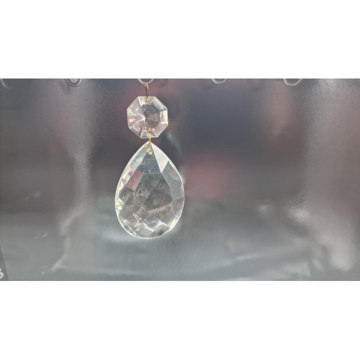 Pampilles en Verre d'Uranium 1930s | Restauration Lustre