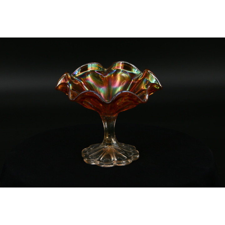Marigold Carnival Glass Schaal - Vintage 1970s