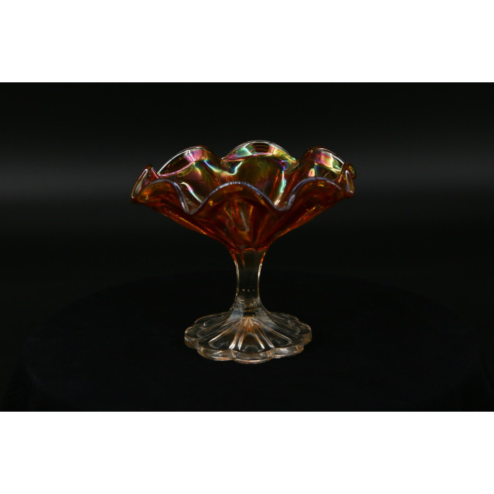 Coupe à Bonbons en Verre de Carnaval Marigold 1970