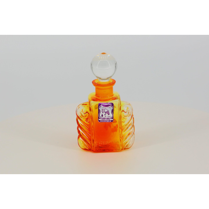 Vintage Včelnička Bohemia Glass Perfume Bottle | Hand-Painted