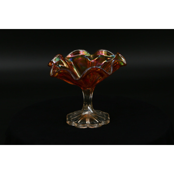 Marigold Karnevalsglas Schale - Vintage 1970er