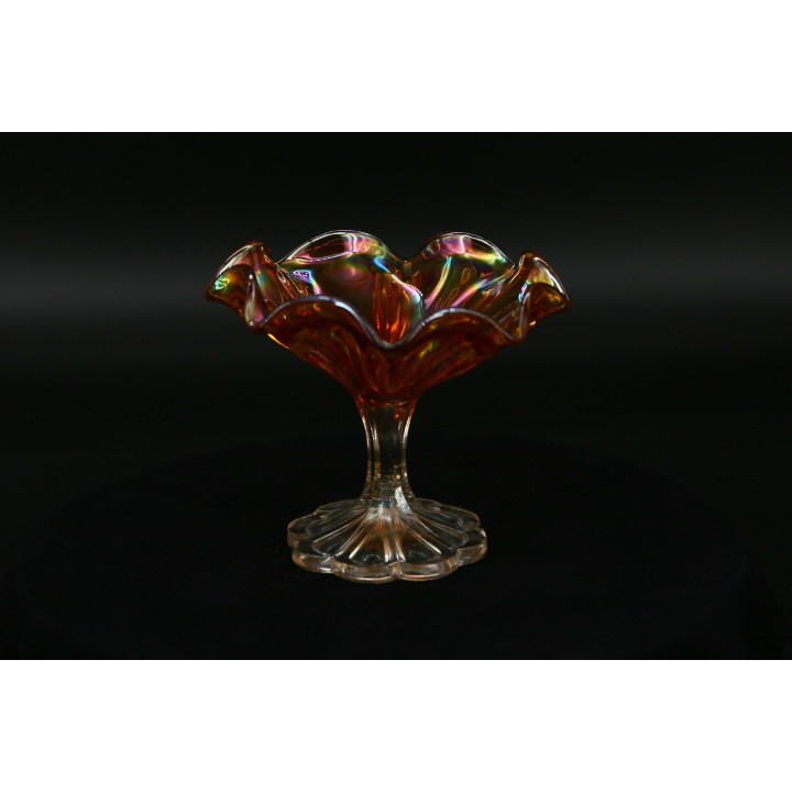 Marigold Karnevalsglas Schale - Vintage 1970er