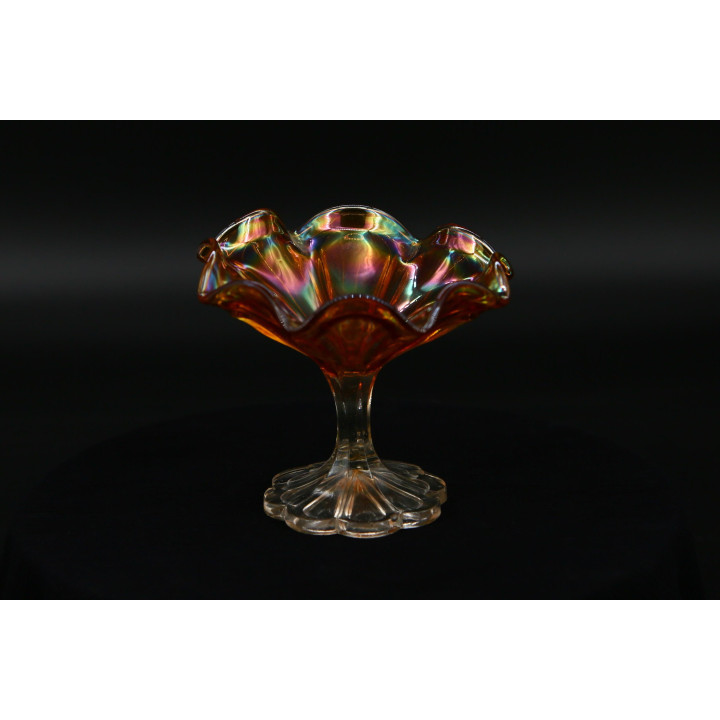 Coupe à Bonbons en Verre de Carnaval Marigold 1970