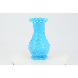 Vase en verre opalin bleu des années 1930 - Art Déco