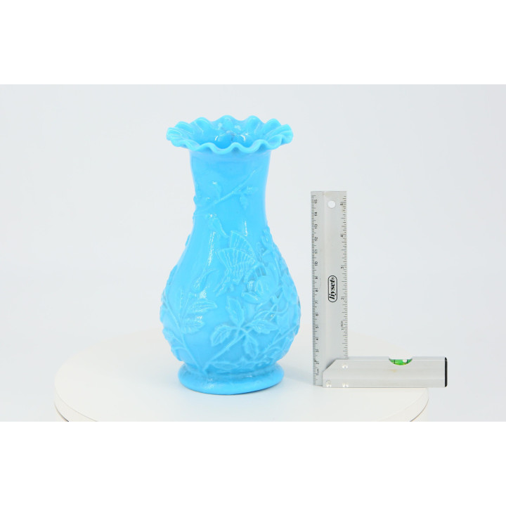 Vaso in vetro opalino blu anni '30 - Art Déco