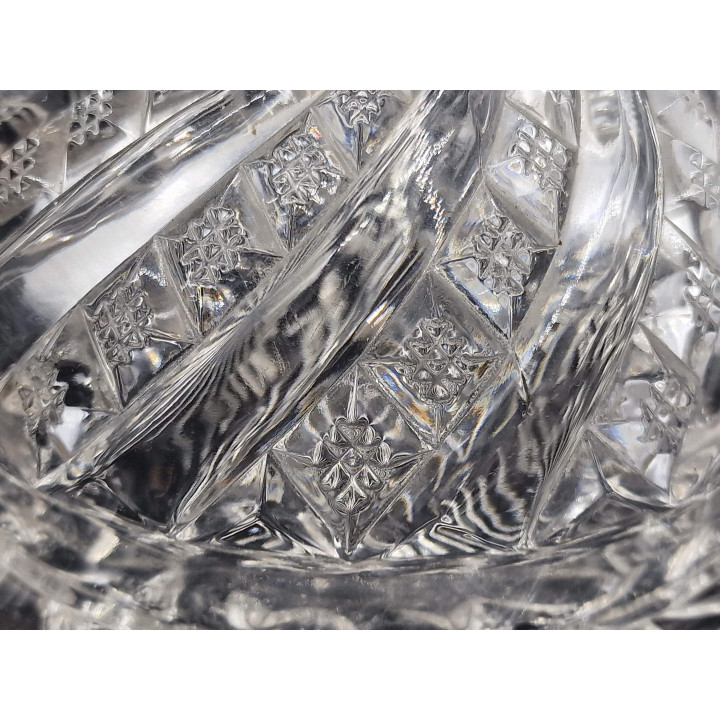 Mantequillera Vintage de Cristal Prensado Años 50