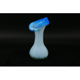 1930s Vintage Opaline Art Glass Vase | Murano Style