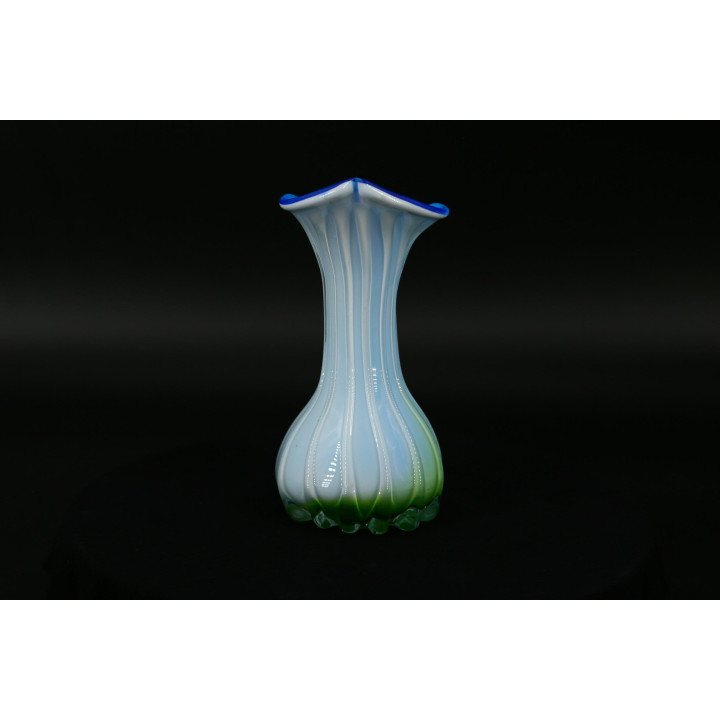 Vase en Verre Opalin Vintage Années 1930 | Style Murano