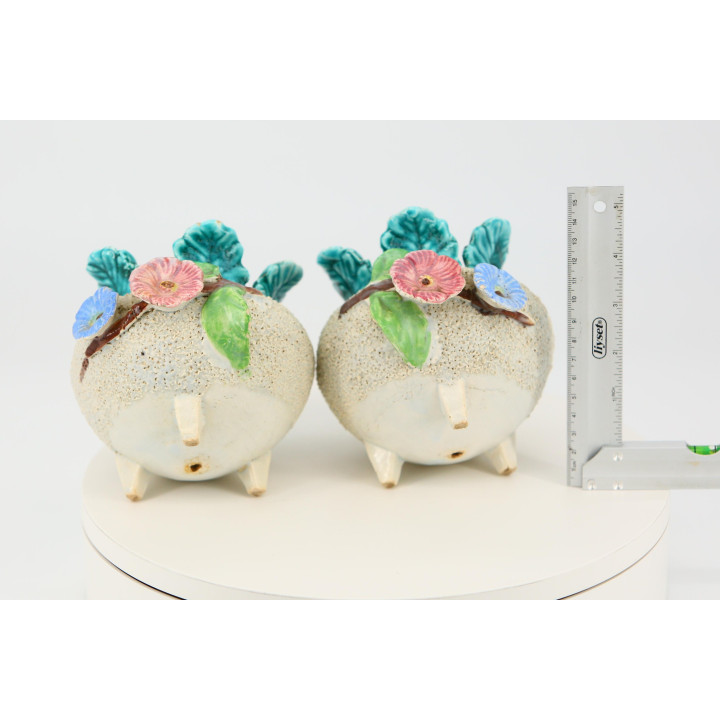 Cache-pots Majolique Vintage 1930 (Lot de 2)