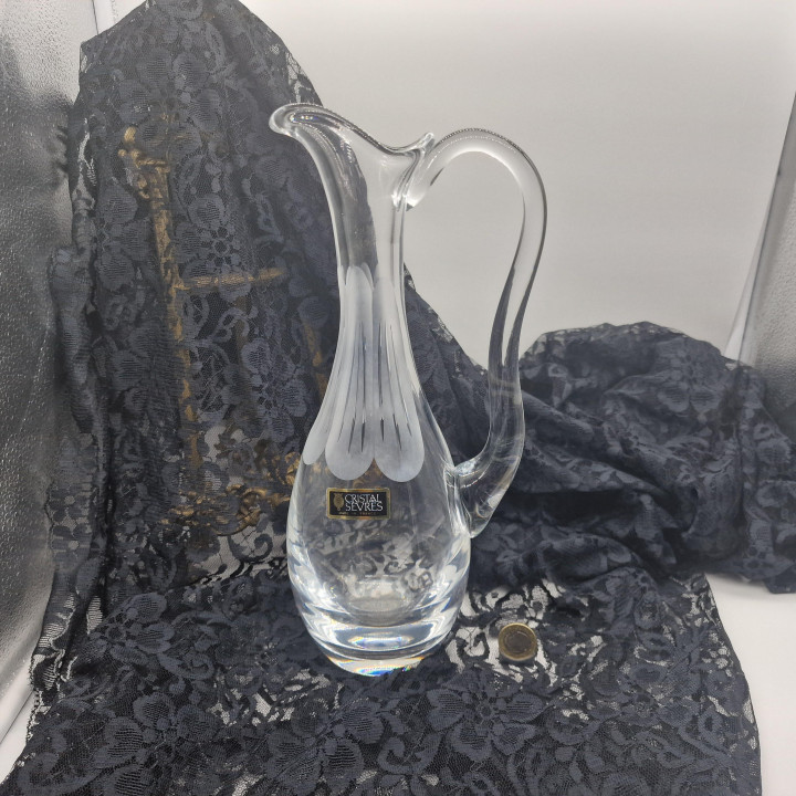 Jarra de Cristal de Sèvres - Vintage 1990