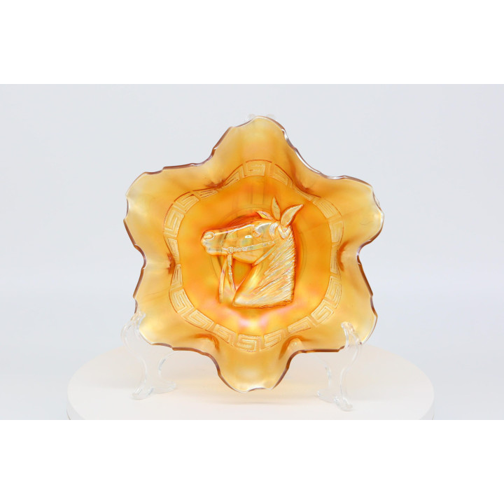 Misa Fenton Art Glass «Horse Head» Marigold