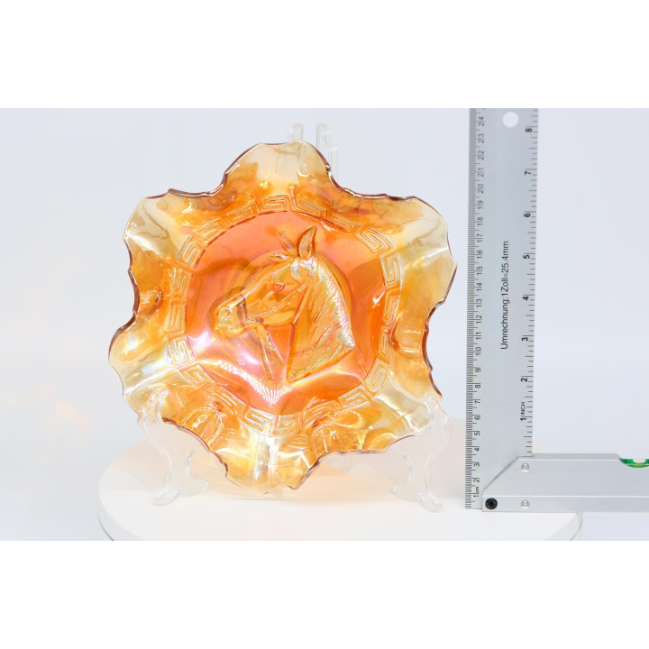 Verre de Carnaval Fenton Marigold Tête de Cheval 22cm