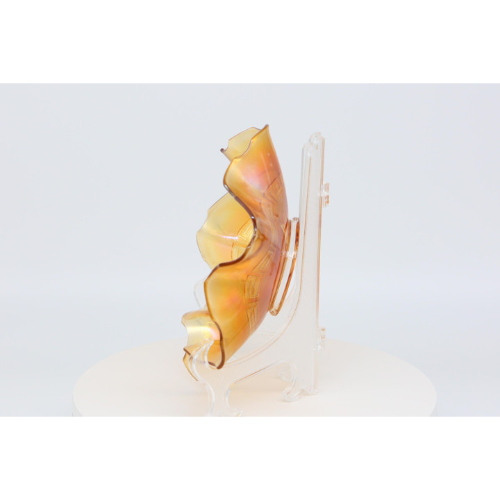 Ciotola Fenton Art Glass «Horse Head» Marigold
